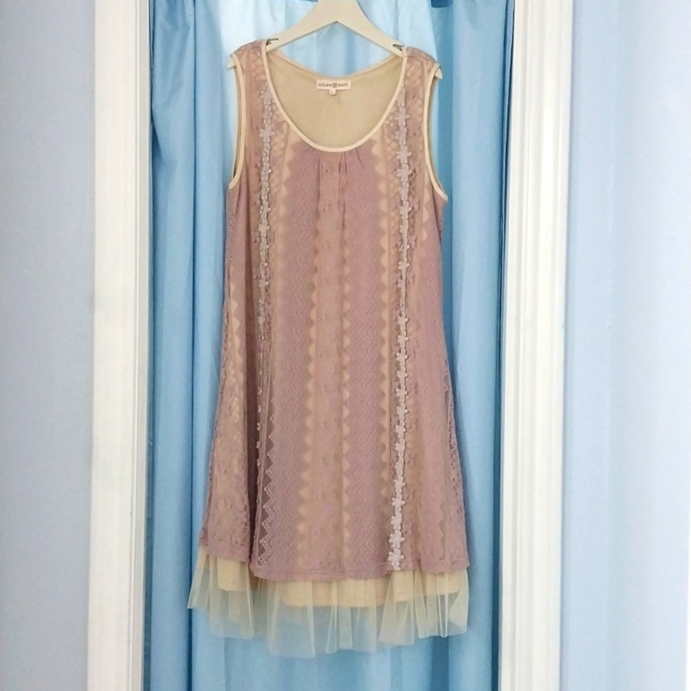 Purple lace dress